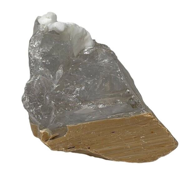 Vaseline Carmel and Milk Glass Art Glass Cullet Uranium Slag Glass #4GX32 - Picture 3 of 9